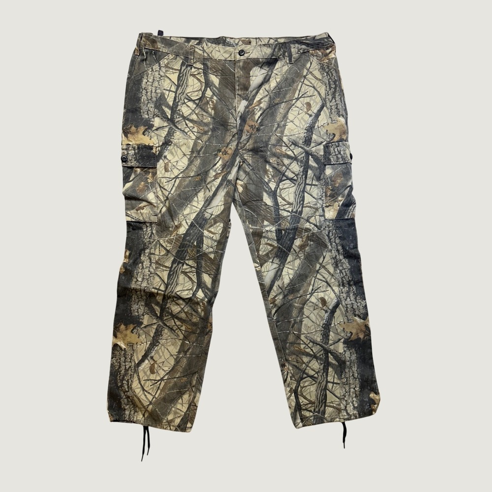 Liberty Cargo Pants Mens 3XL Realtree Hardwoods Camo Adjustable Waist Brown VTG
